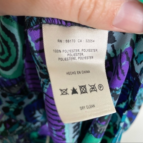 Anthropologie Maeve Ikat Frequencies Button Down Shirtdress Dress w/Belt - Picture 6 of 8